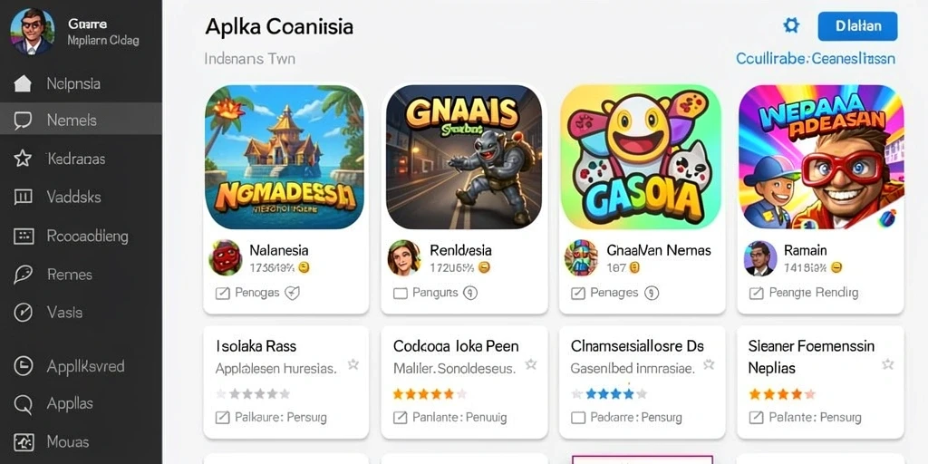 Tampilan awal game dengan antarmuka yang menarik.