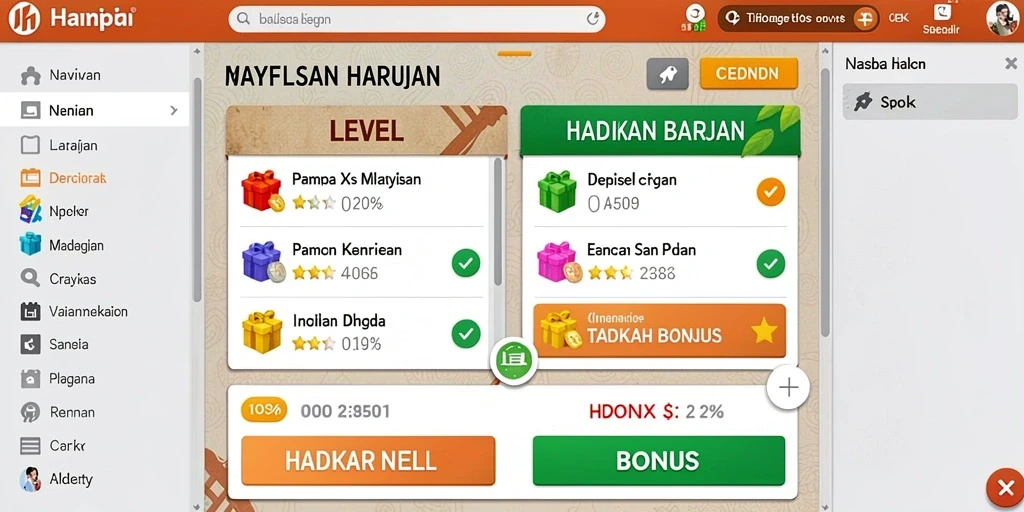 Tampilan level yang menakjubkan dan berwarna-warni.