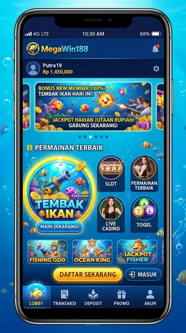 Pratinjau antarmuka megawin188 — aplikasi APK resmi Android v2.5.5